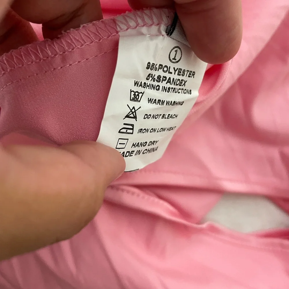 NEW two pieces set pink crop top shorts summer womens M;L - Picture 13 of 16